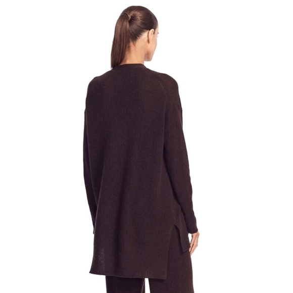 360 Cashmere Vianca Cashmere Long Cardigan in Cafe Noir - Picture 3 of 16